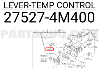 Nissan 275274M400 LEVER-TEMP CONTROL