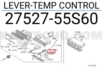 Nissan 2752755S60 LEVER-TEMP CONTROL