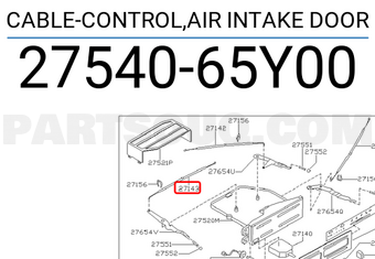 Nissan 2754065Y00 CABLE-CONTROL,AIR INTAKE DOOR