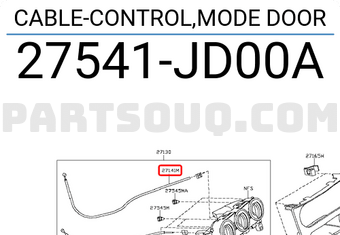 Nissan 27541JD00A CABLE-CONTROL,MODE DOOR