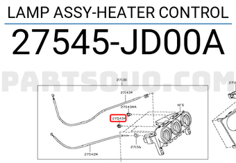 Nissan 27545JD00A LAMP ASSY-HEATER CONTROL