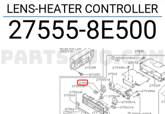 Nissan 275558E500 LENS-HEATER CONTROLLER
