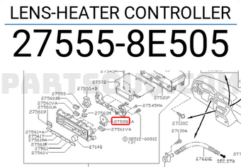 Nissan 275558E505 LENS-HEATER CONTROLLER
