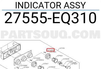 Nissan 27555EQ310 INDICATOR ASSY