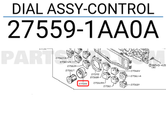 Nissan 275591AA0A DIAL ASSY-CONTROL