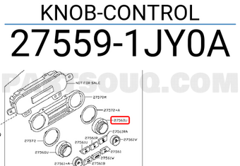 Nissan 275591JY0A KNOB-CONTROL
