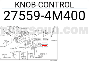 Nissan 275594M400 KNOB-CONTROL