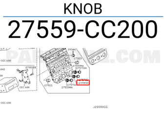 Nissan 27559CC200 KNOB
