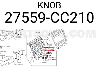 Nissan 27559CC210 KNOB