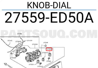 Nissan 27559ED50A KNOB-DIAL
