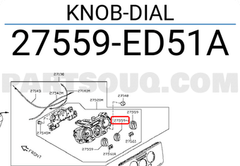 Nissan 27559ED51A KNOB-DIAL