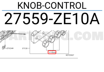 Nissan 27559ZE10A KNOB-CONTROL