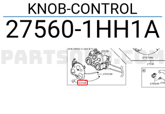 Nissan 275601HH1A KNOB-CONTROL