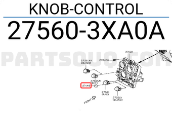 275603XA0A Nissan KNOB-CONTROL