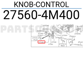 Nissan 275604M400 KNOB-CONTROL