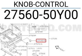 Nissan 2756050Y00 KNOB-CONTROL