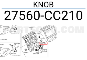 Nissan 27560CC210 KNOB