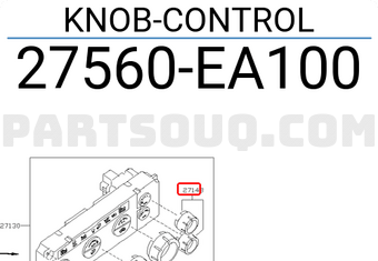 Nissan 27560EA100 KNOB-CONTROL