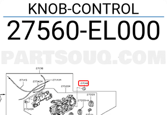 Nissan 27560EL000 KNOB-CONTROL