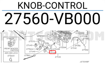 Nissan 27560VB000 KNOB-CONTROL