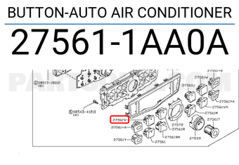 Nissan 275611AA0A BUTTON-AUTO AIR CONDITIONER