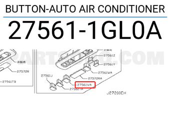 Nissan 275611GL0A BUTTON-AUTO AIR CONDITIONER