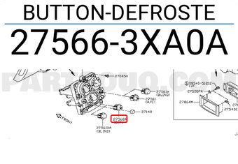 Nissan 275663XA0A BUTTON-DEFROSTE