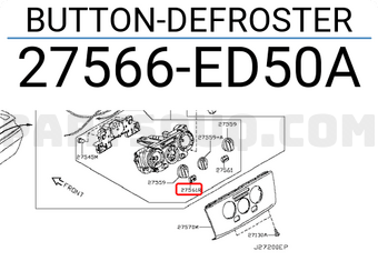 Nissan 27566ED50A BUTTON-DEFROSTER