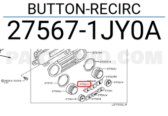 Nissan 275671JY0A BUTTON-RECIRC