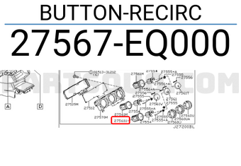 Nissan 27567EQ000 BUTTON-RECIRC