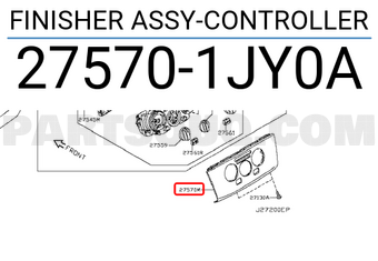 Nissan 275701JY0A FINISHER ASSY-CONTROLLER
