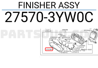 Nissan 275703YW0C FINISHER ASSY