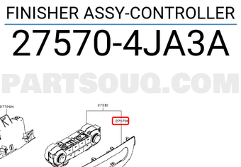 Nissan 275704JA3A FINISHER ASSY-CONTROLLER