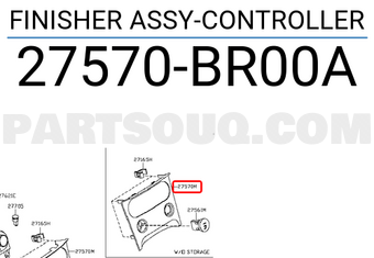 Nissan 27570BR00A FINISHER ASSY-CONTROLLER