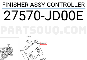 Nissan 27570JD00E FINISHER ASSY-CONTROLLER
