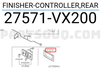 Nissan 27571VX200 FINISHER-CONTROLLER,REAR
