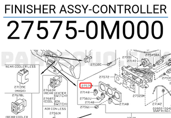 Nissan 275750M000 FINISHER ASSY-CONTROLLER