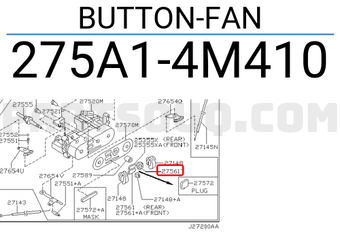 Nissan 275A14M410 BUTTON-FAN