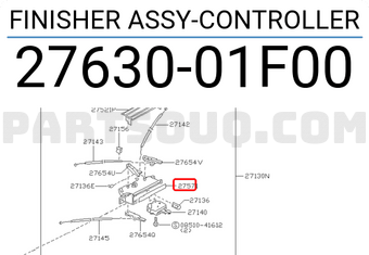 Nissan 2763001F00 FINISHER ASSY-CONTROLLER
