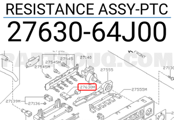 Nissan 2763064J00 RESISTANCE ASSY-PTC
