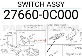 Nissan 276600C000 SWITCH ASSY