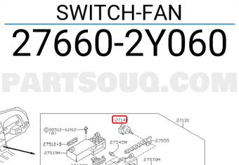 Nissan 276602Y060 SWITCH-FAN