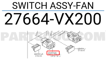 Nissan 27664VX200 SWITCH ASSY-FAN