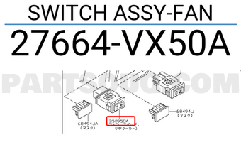 Nissan 27664VX50A SWITCH ASSY-FAN