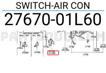 Nissan 2767001L60 SWITCH-AIR CON