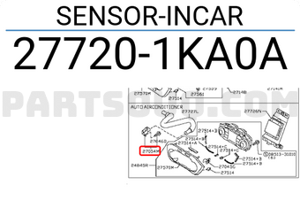 Nissan 277201KA0A SENSOR-INCAR