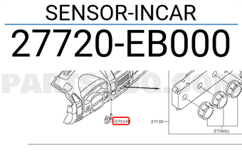Nissan 27720EB000 SENSOR-INCAR