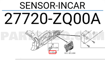 Nissan 27720ZQ00A SENSOR-INCAR