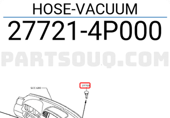 Nissan 277214P000 HOSE-VACUUM