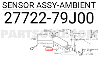 Nissan 2772279J00 SENSOR ASSY-AMBIENT